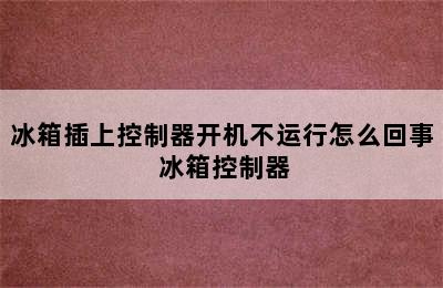 冰箱插上控制器开机不运行怎么回事 冰箱控制器